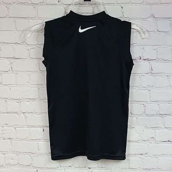 Kids Nike Swim Tank Top Small 8-10 years Black Sleeveless Jersey Logo Graphic T - Picture 7 of 7
